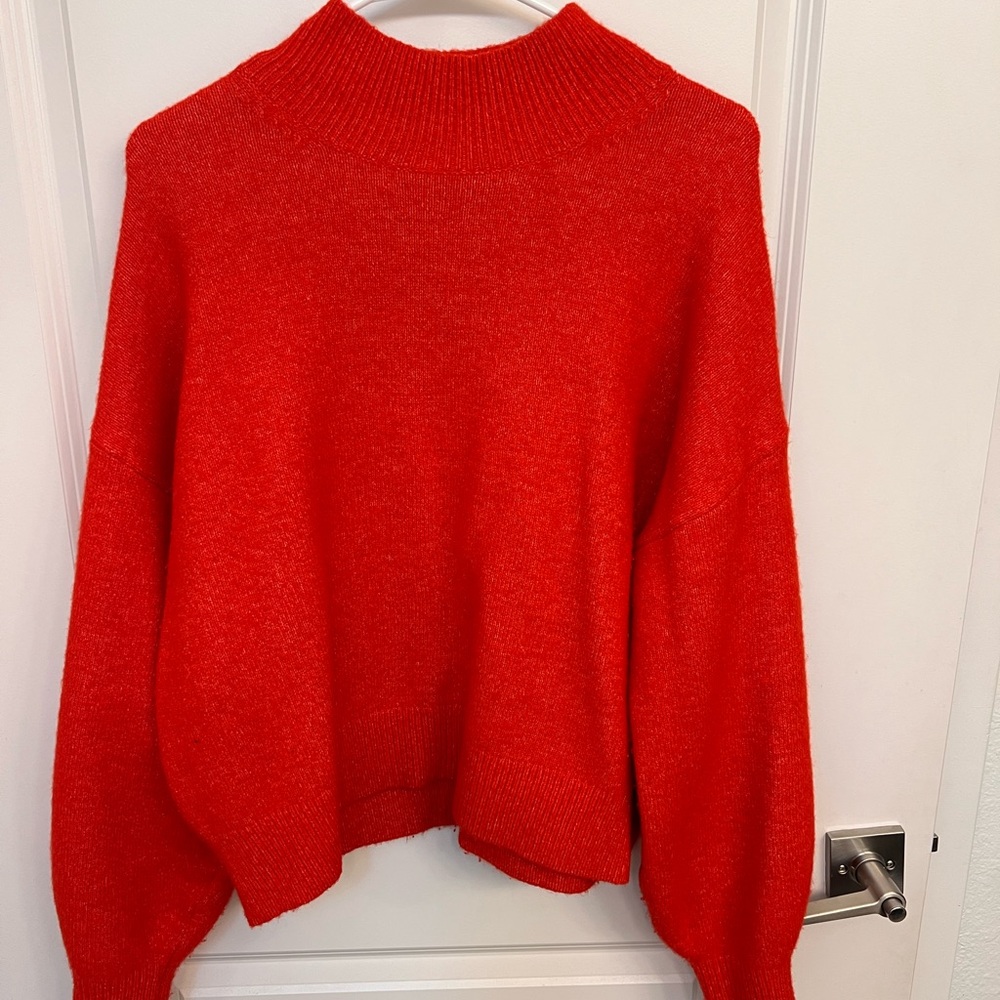 Calvin Klein Jeans Vibrant Red Turtleneck Sweater